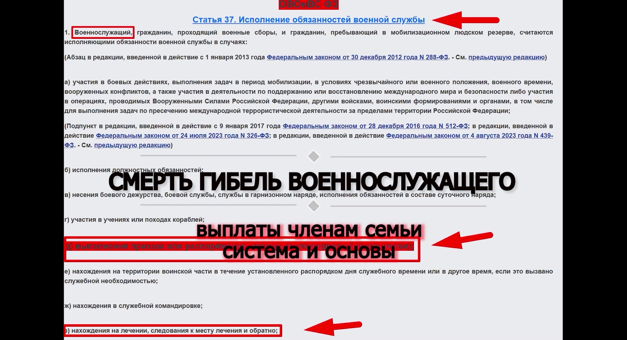 Смерть гибель  во время службы или при исполнении обязанностей  VOENSET.RU 