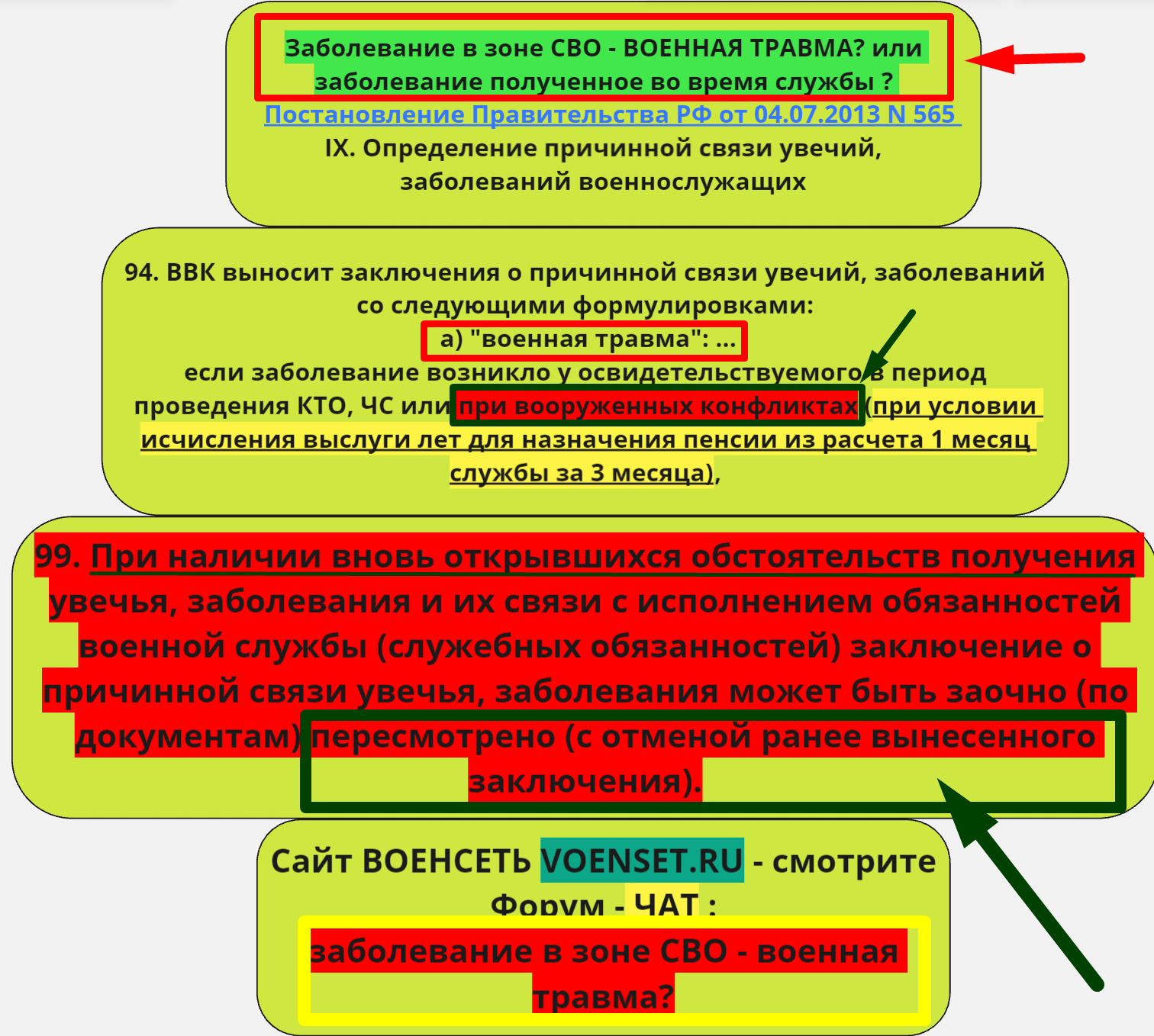 Заболевание на СВО - вое5нная травма или нет voenset.ru   5555