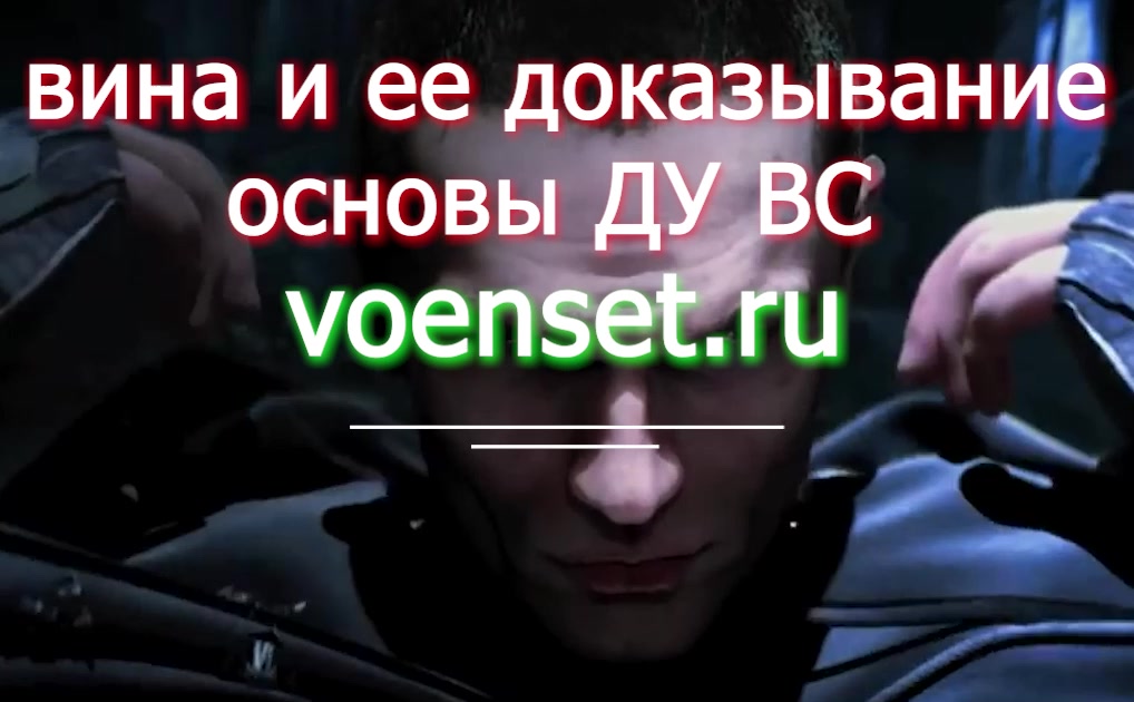 Вина - и ее доказывание- принципы ЗАЩИТЫ - voenset.ru