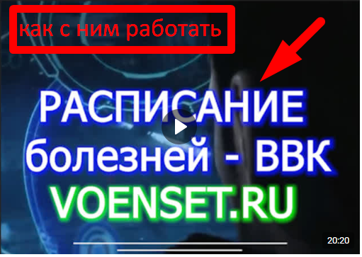 Расписание болезней и как с ним работать voenset.ru суд с ВВК