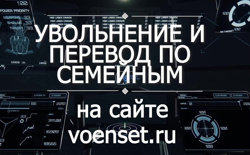 Семейные обстоятельства - увольнения и перевода сайт voenset.ru