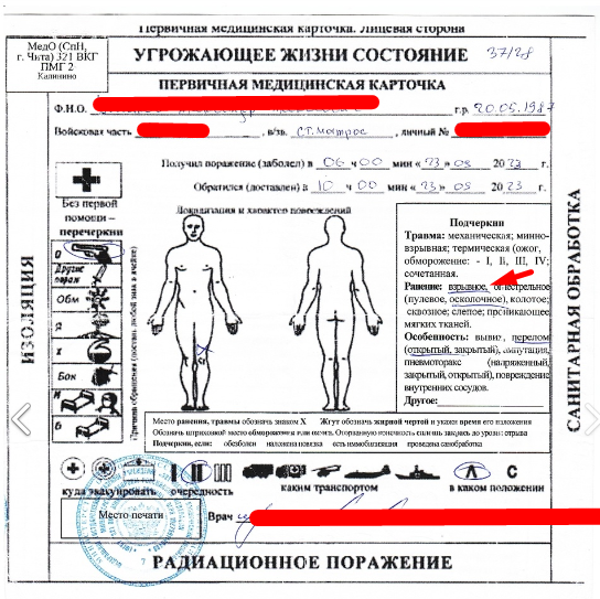 Ренение перелом бедренной кости - осколок - вопросы перед судами 